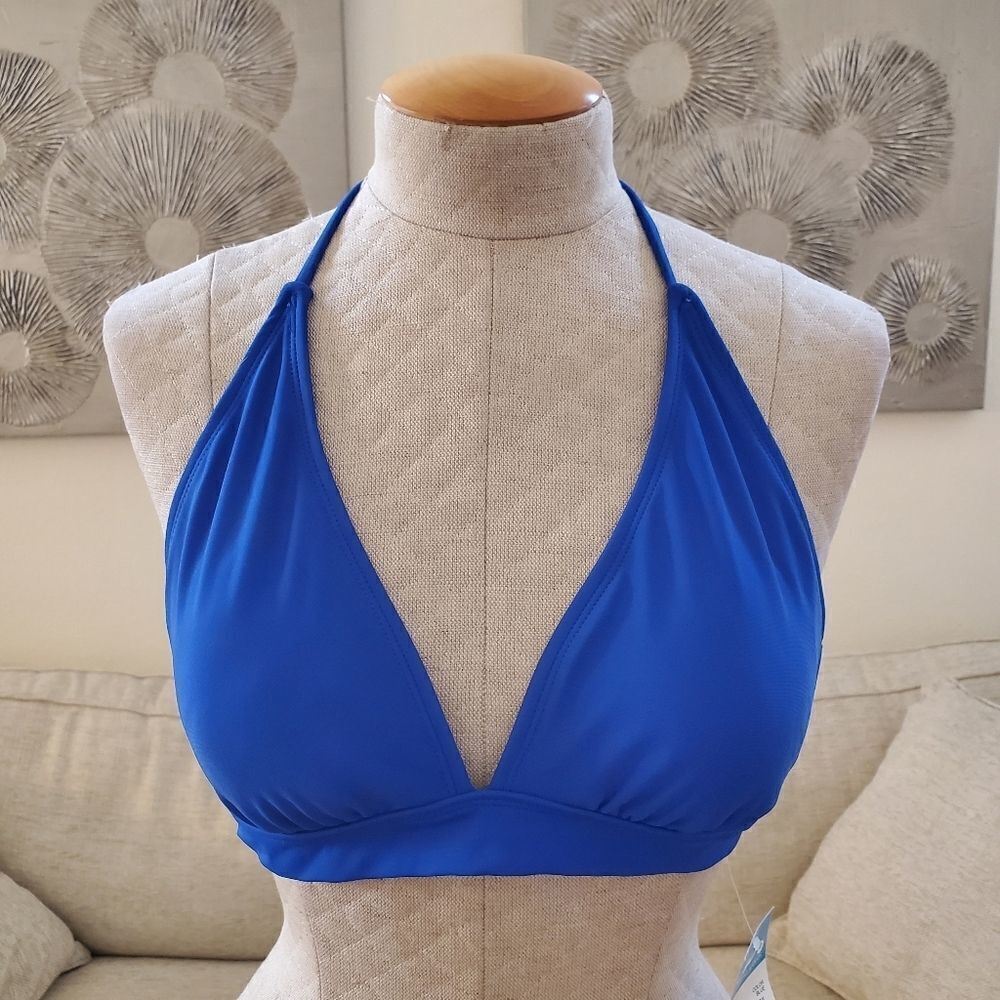 California Waves Halter Triangle Bikini Top
